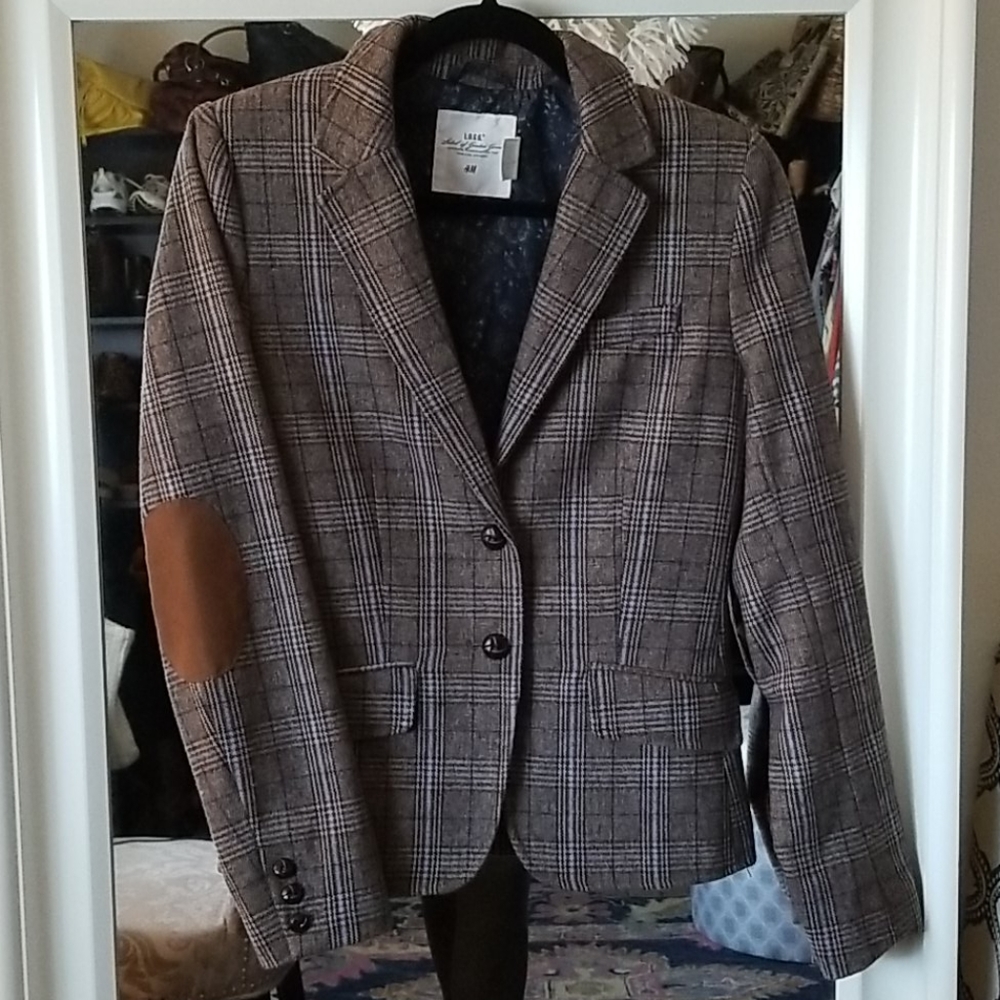 Houndstooth schoolboy blazer